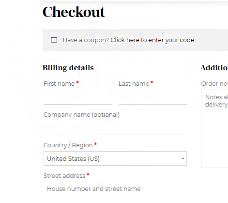 Fill out the form Fill out the form