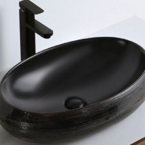 Black Wooden Style Sink
