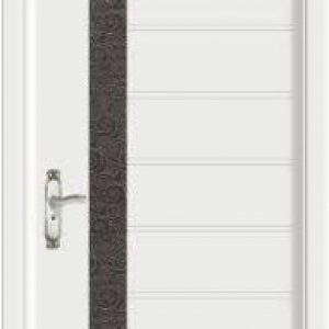 White Wooden Door ( Horizontal Black Strip )