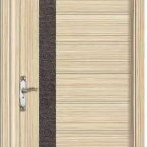Beige Wooden Door ( Horizontal Black Strip )
