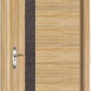 Light Shade Wooden Door ( Horizontal Black Strip )