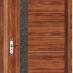 Dark Shade Wooden Door ( Horizontal Black Strip )