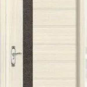 Beige Wooden Door ( Vertical Black Strip )