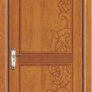 Light Shade Wooden Door ( Pattern Engraved )