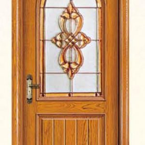 Wooden Glass Patterned Door