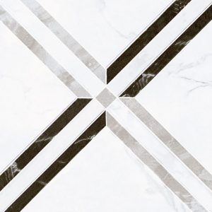Patterned Black and White Tile
