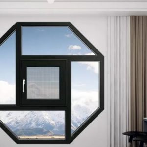 Black Hexagonal Casement Window